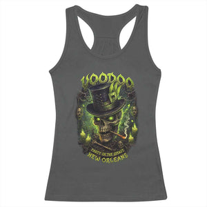 Louisiana Voodoo Skull Racerback Tank Top Party In The Spirit New Orleans Creepy Occult Lover TS11 Dark Heather Print Your Wear