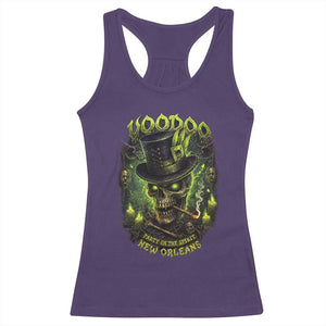 Louisiana Voodoo Skull Racerback Tank Top Party In The Spirit New Orleans Creepy Occult Lover TS11 Purple Print Your Wear