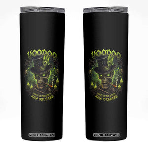 Louisiana Voodoo Skull Skinny Tumbler Party In The Spirit New Orleans Creepy Occult Lover TS11 Black Print Your Wear