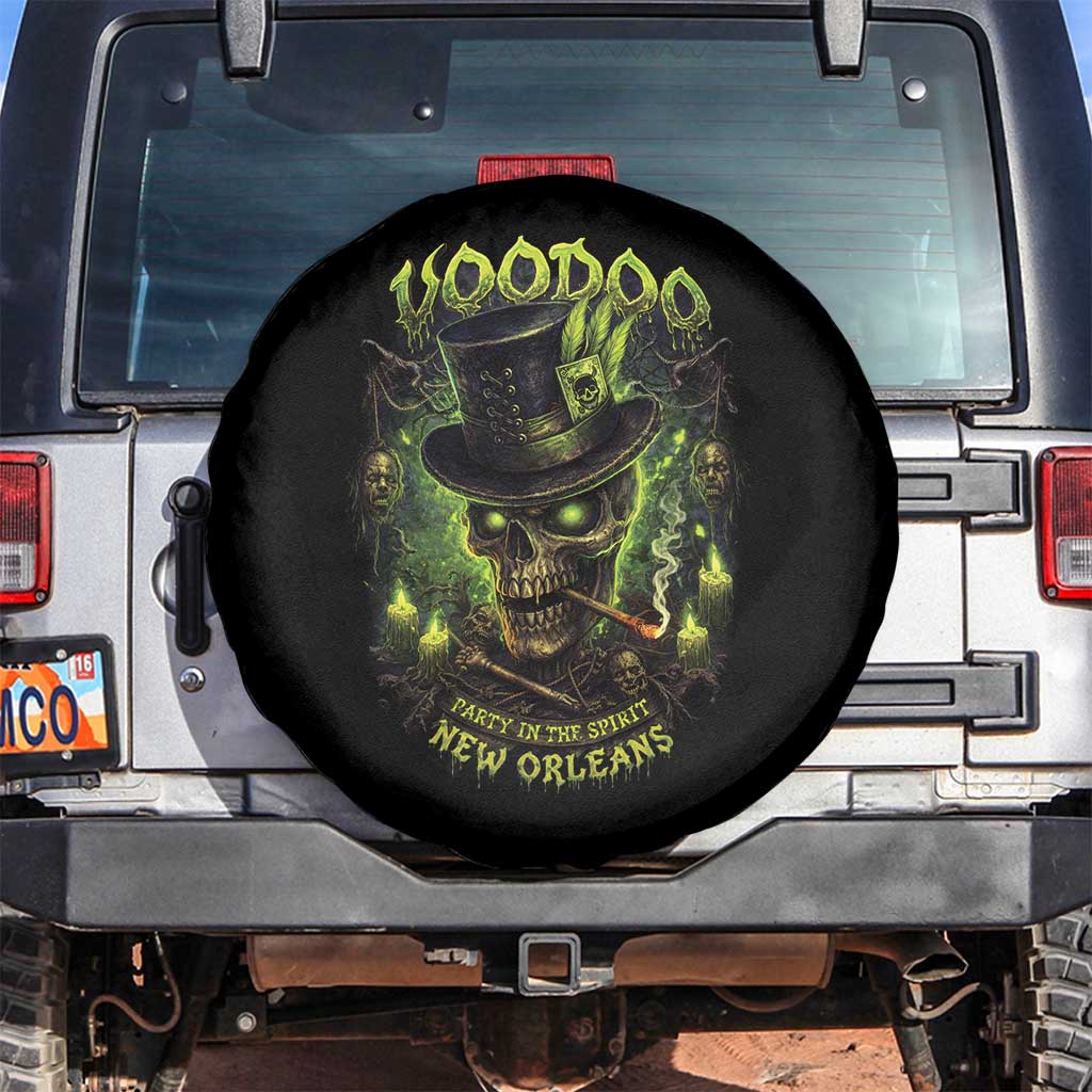 Louisiana Voodoo Skull Spare Tire Cover Party In The Spirit New Orleans Creepy Occult Lover TS11 No hole Black Print Your Wear