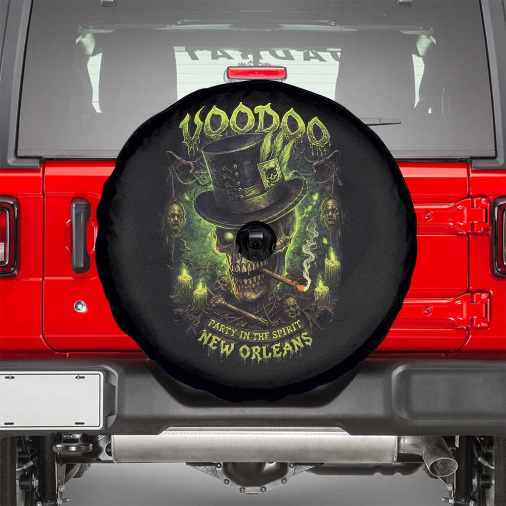 Louisiana Voodoo Skull Spare Tire Cover Party In The Spirit New Orleans Creepy Occult Lover TS11 Black Print Your Wear