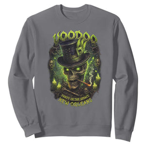 Louisiana Voodoo Skull Sweatshirt Party In The Spirit New Orleans Creepy Occult Lover TS11 Charcoal Print Your Wear