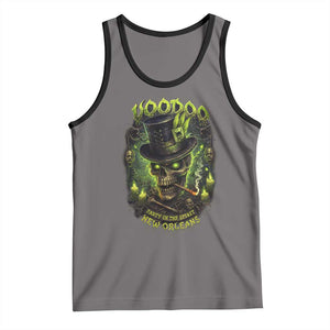 Louisiana Voodoo Skull Tank Top Party In The Spirit New Orleans Creepy Occult Lover TS11 Deep Heather Black Print Your Wear