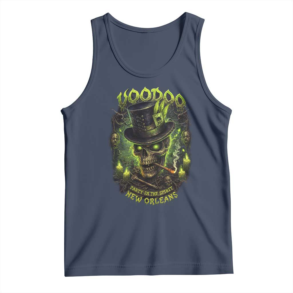 Louisiana Voodoo Skull Tank Top Party In The Spirit New Orleans Creepy Occult Lover TS11 Navy Print Your Wear