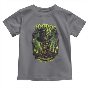 Louisiana Voodoo Skull Toddler T Shirt Party In The Spirit New Orleans Creepy Occult Lover TS11 Charcoal Print Your Wear