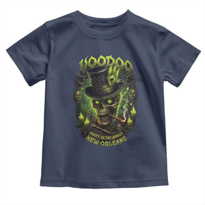 Louisiana Voodoo Skull Toddler T Shirt Party In The Spirit New Orleans Creepy Occult Lover TS11 Navy Print Your Wear