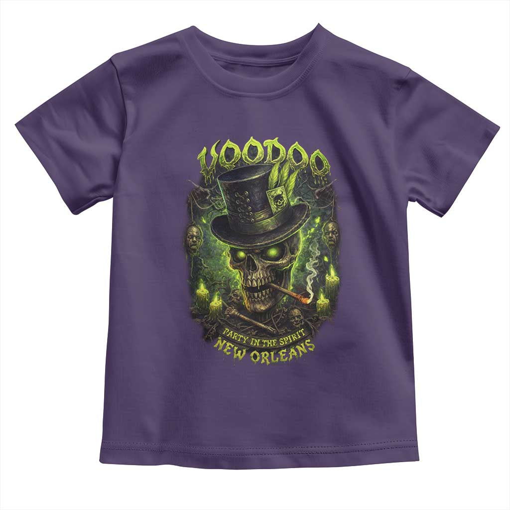 Louisiana Voodoo Skull Toddler T Shirt Party In The Spirit New Orleans Creepy Occult Lover TS11 Purple Print Your Wear