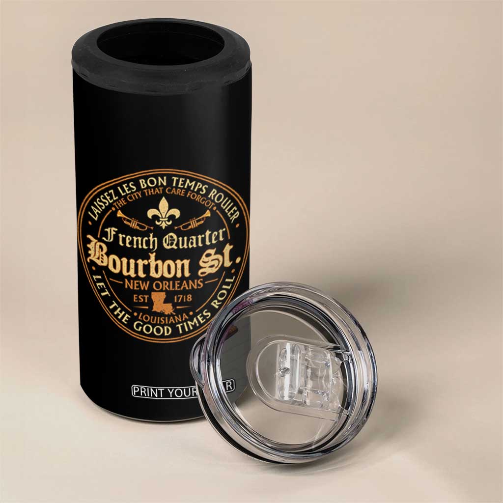 Bourbon Street French Quarter New Orleans Vintage 4 in 1 Can Cooler Tumbler TS11 Print Your Wear