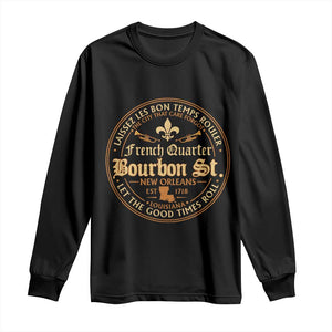 Bourbon Street French Quarter New Orleans Vintage Long Sleeve Shirt TS11 Black Print Your Wear