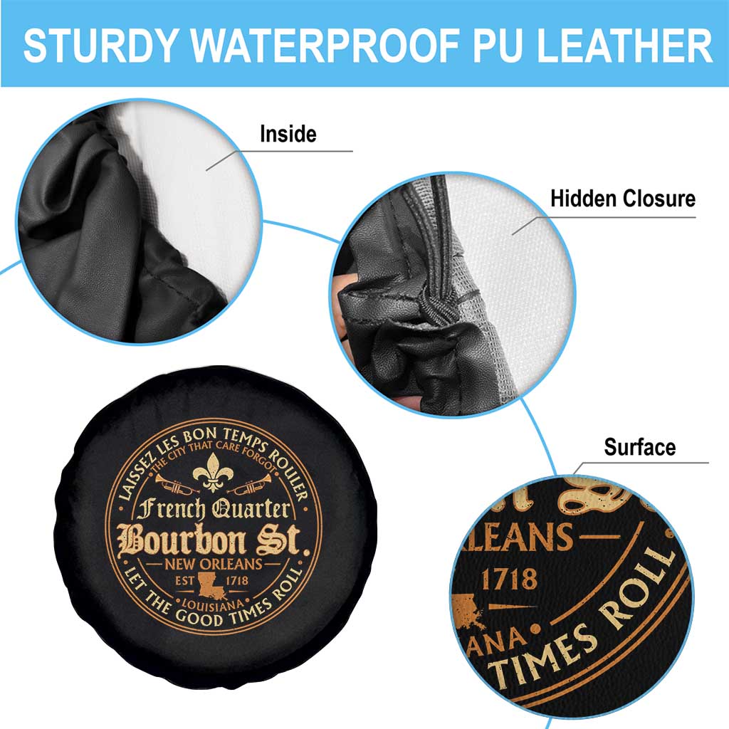 Bourbon Street French Quarter New Orleans Vintage Spare Tire Cover TS11 Print Your Wear