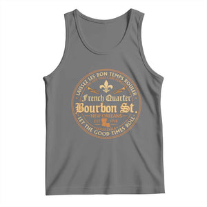 Bourbon Street French Quarter New Orleans Vintage Tank Top TS11 Black Heather Print Your Wear