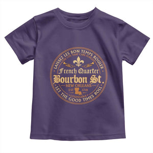 Bourbon Street French Quarter New Orleans Vintage Toddler T Shirt TS11 Purple Print Your Wear