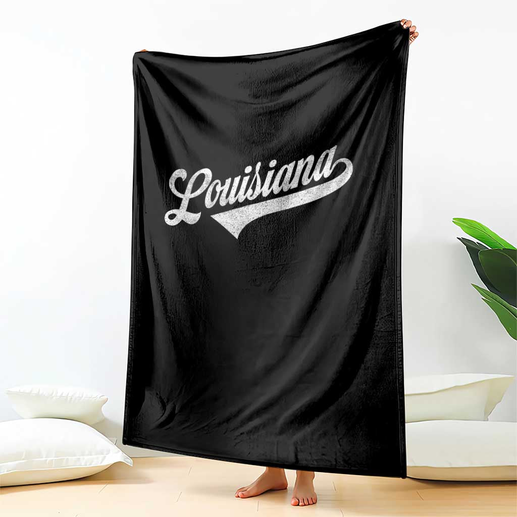 Retro Louisiana Throw Blanket Vintage City State Distressed Pride TS11 Print Your Wear
