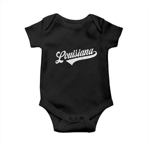 Retro Louisiana Baby Onesie Vintage City State Distressed Pride TS11 Black Print Your Wear