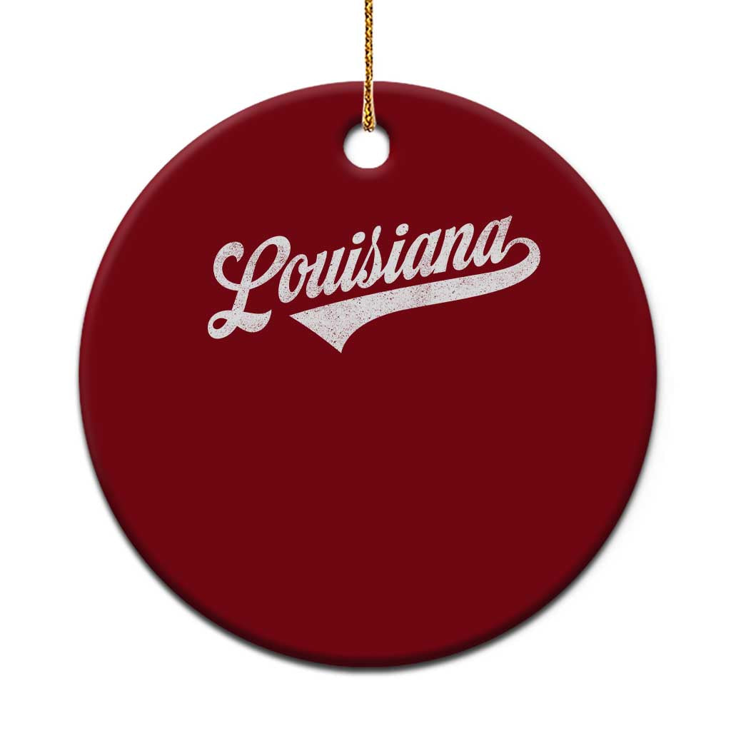 Retro Louisiana Ceramic Ornament Vintage City State Distressed Pride TS11 1pc Red Print Your Wear