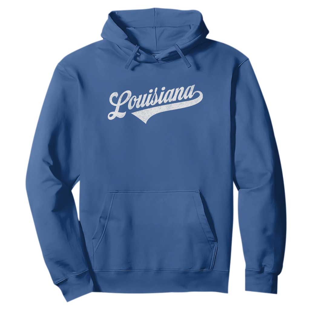 Retro Louisiana Hoodie Vintage City State Distressed Pride TS11 Royal Blue Print Your Wear