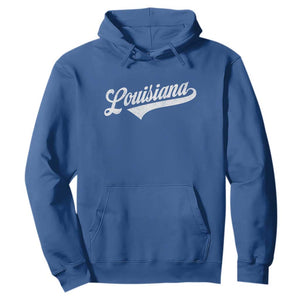 Retro Louisiana Hoodie Vintage City State Distressed Pride TS11 Royal Blue Print Your Wear