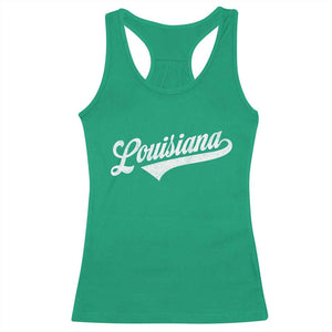 Retro Louisiana Racerback Tank Top Vintage City State Distressed Pride TS11 Irish Green Print Your Wear