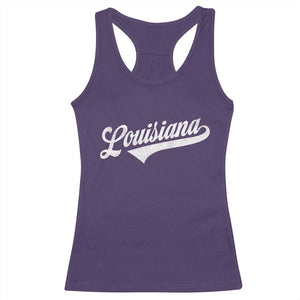 Retro Louisiana Racerback Tank Top Vintage City State Distressed Pride TS11 Purple Print Your Wear