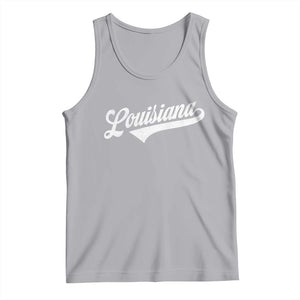 Retro Louisiana Tank Top Vintage City State Distressed Pride TS11 Athletic Heather Print Your Wear