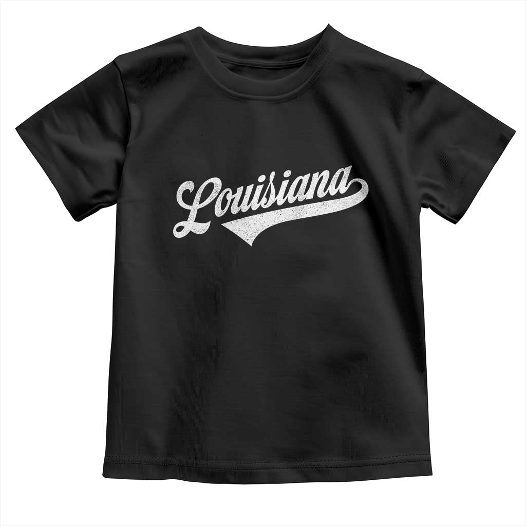 Retro Louisiana Toddler T Shirt Vintage City State Distressed Pride TS11 Black Print Your Wear