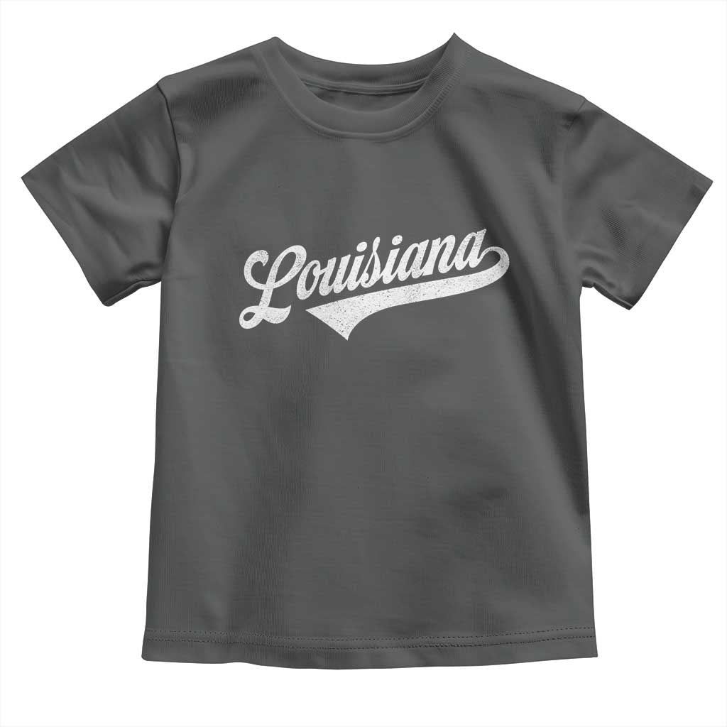 Retro Louisiana Toddler T Shirt Vintage City State Distressed Pride TS11 Dark Heather Print Your Wear