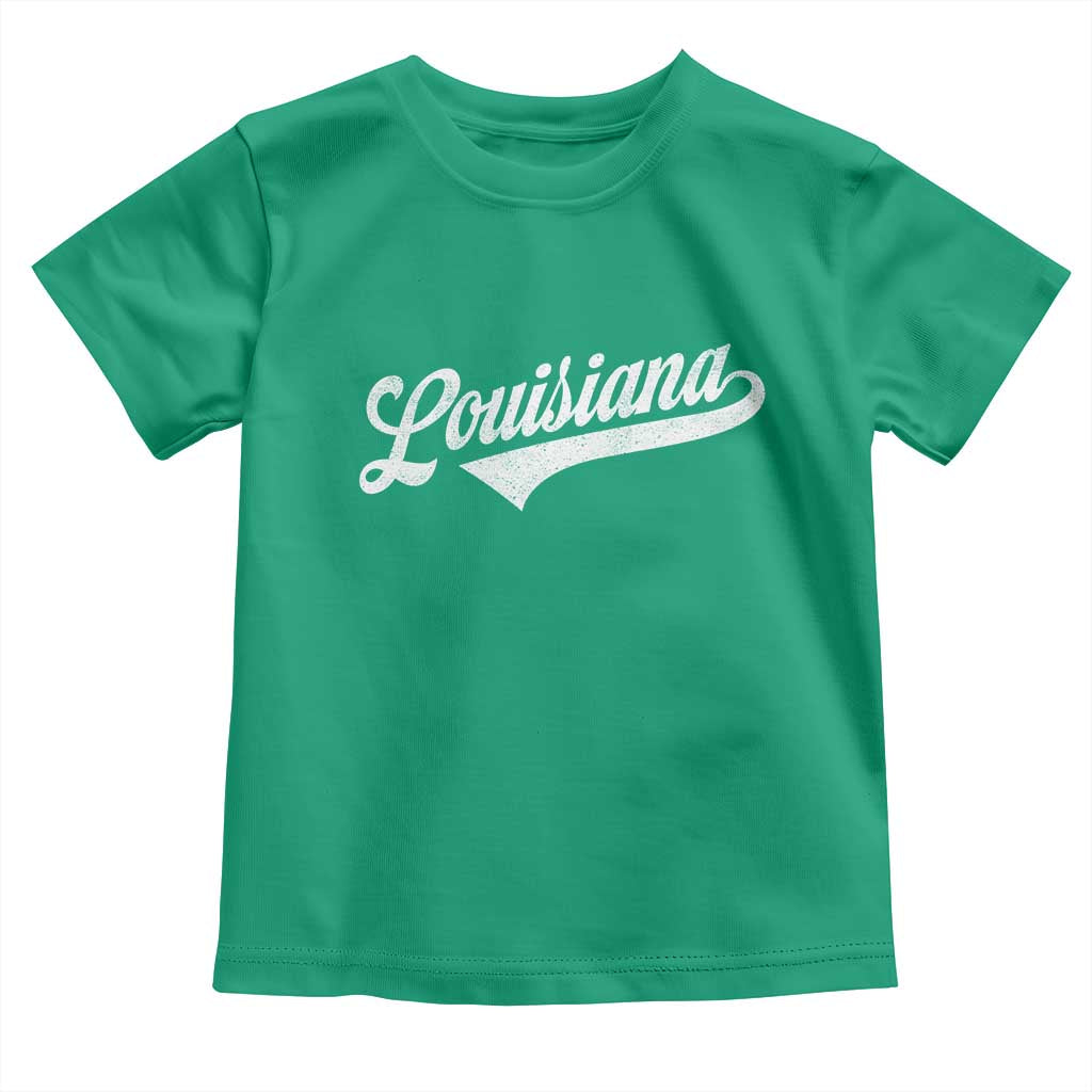 Retro Louisiana Toddler T Shirt Vintage City State Distressed Pride TS11 Irish Green Print Your Wear
