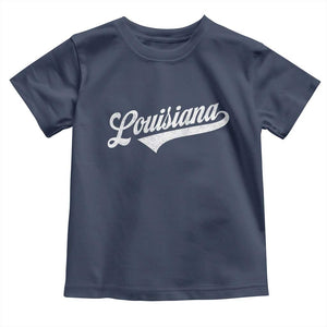 Retro Louisiana Toddler T Shirt Vintage City State Distressed Pride TS11 Navy Print Your Wear