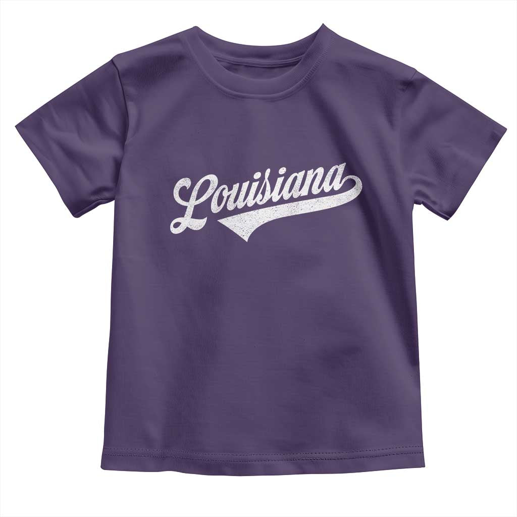 Retro Louisiana Toddler T Shirt Vintage City State Distressed Pride TS11 Purple Print Your Wear