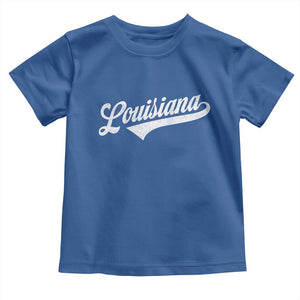 Retro Louisiana Toddler T Shirt Vintage City State Distressed Pride TS11 Royal Blue Print Your Wear