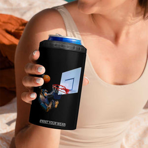 Funny Chimpanzee Basketball Monkey 4 in 1 Can Cooler Tumbler TS11 Print Your Wear