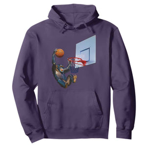 Funny Chimpanzee Basketball Monkey Hoodie TS11 Purple Print Your Wear
