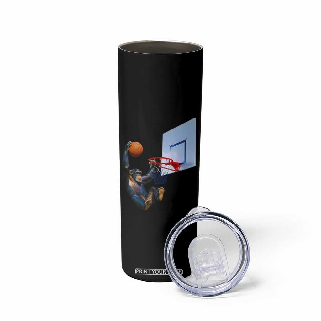 Funny Chimpanzee Basketball Monkey Skinny Tumbler TS11 Print Your Wear