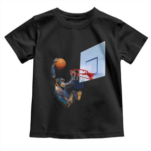Funny Chimpanzee Basketball Monkey Toddler T Shirt TS11 Black Print Your Wear