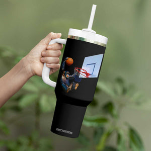 Funny Chimpanzee Basketball Monkey Tumbler With Handle TS11 Print Your Wear