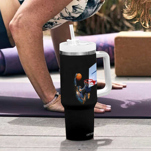 Funny Chimpanzee Basketball Monkey Tumbler With Handle TS11 Print Your Wear
