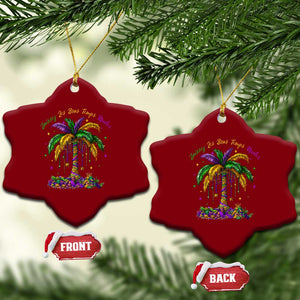 Funny Mardi Gras Coconut Palm Tree Ceramic Ornament Laissez Les Bons Temps Rouler Beads Masks TS11 Print Your Wear