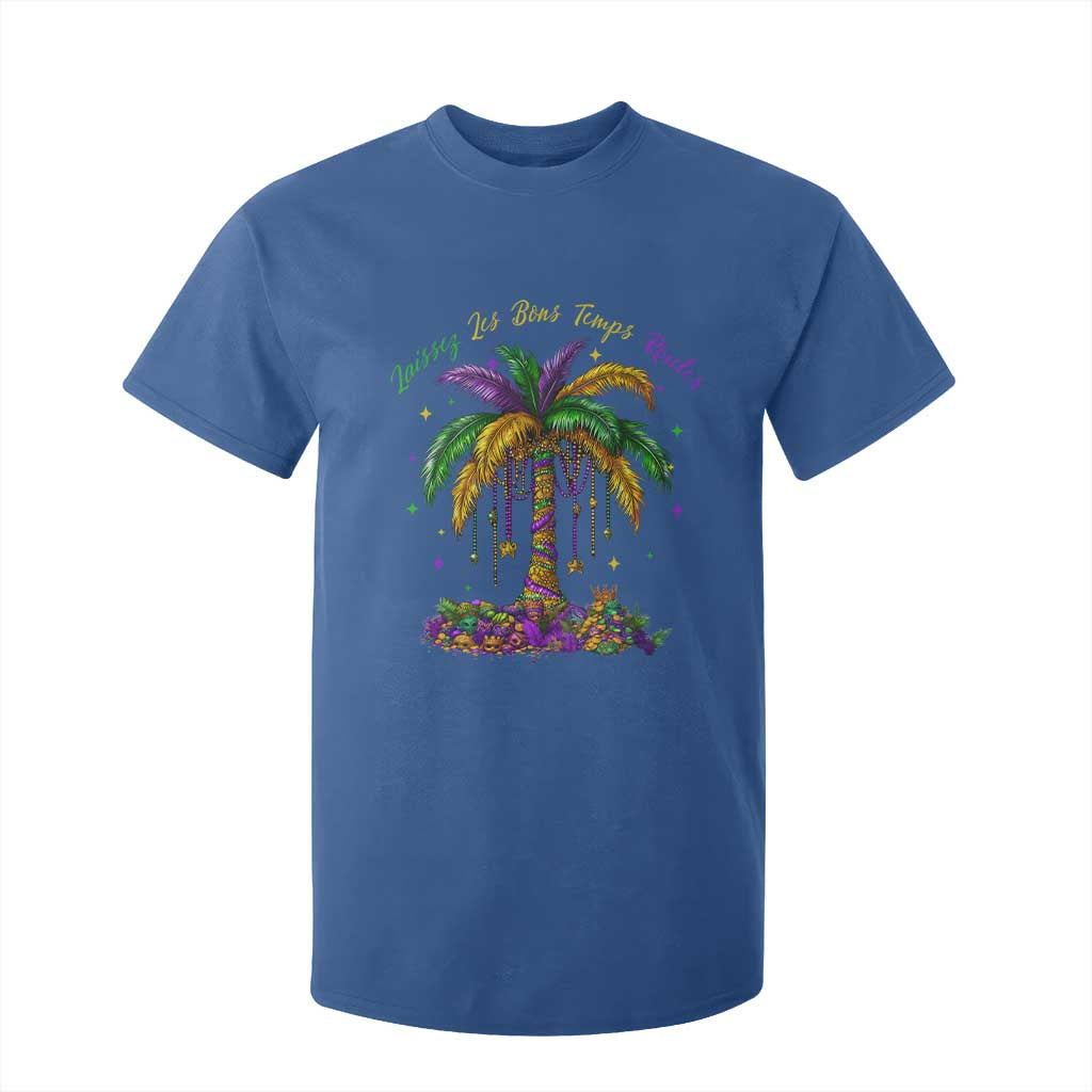 Funny Mardi Gras Coconut Palm Tree T Shirt For Kid Laissez Les Bons Temps Rouler Beads Masks TS11 Royal Blue Print Your Wear