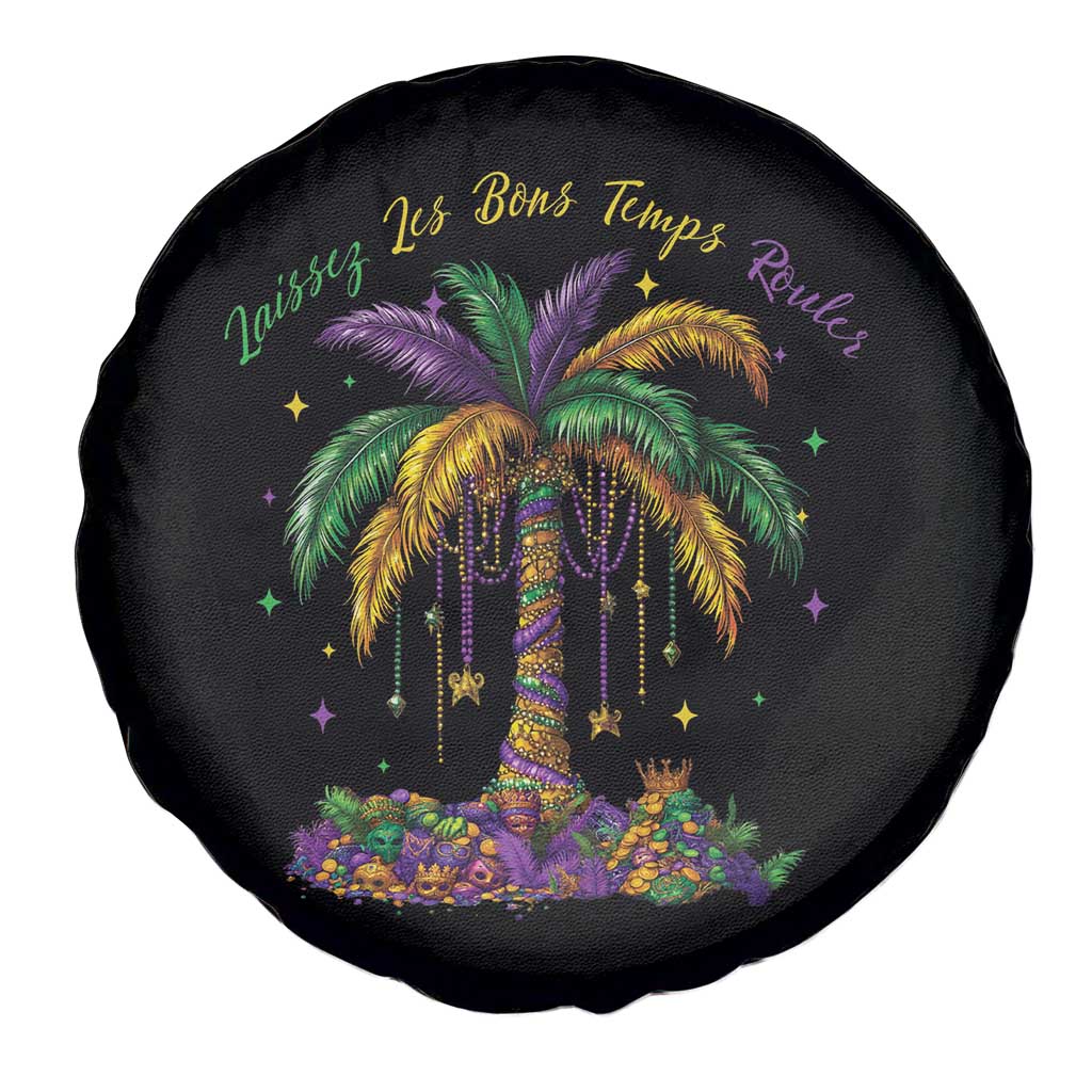 Funny Mardi Gras Coconut Palm Tree Spare Tire Cover Laissez Les Bons Temps Rouler Beads Masks TS11 Print Your Wear