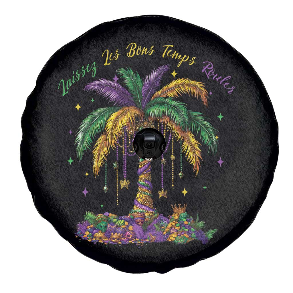 Funny Mardi Gras Coconut Palm Tree Spare Tire Cover Laissez Les Bons Temps Rouler Beads Masks TS11 Print Your Wear