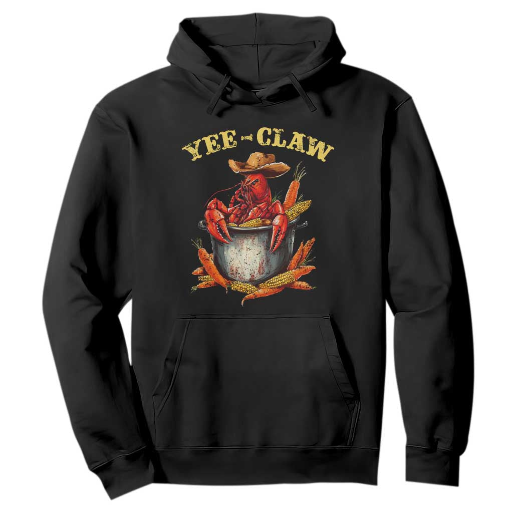 Funny Louisiana Crawfish Cowboy Hoodie Yee Claw Cajun Seafood TS11 Black Print Your Wear