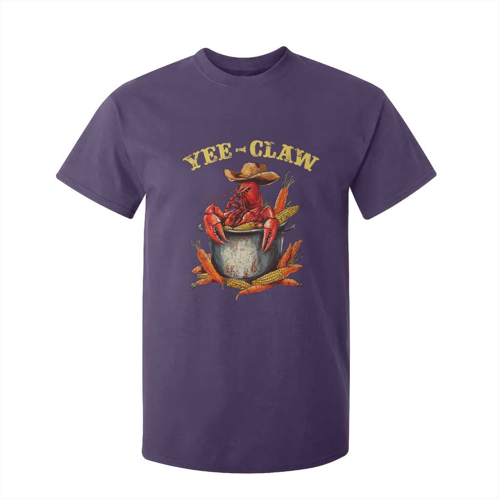 Funny Louisiana Crawfish Cowboy T Shirt For Kid Yee Claw Cajun Seafood TS11 Purple Print Your Wear