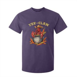 Funny Louisiana Crawfish Cowboy T Shirt For Kid Yee Claw Cajun Seafood TS11 Purple Print Your Wear