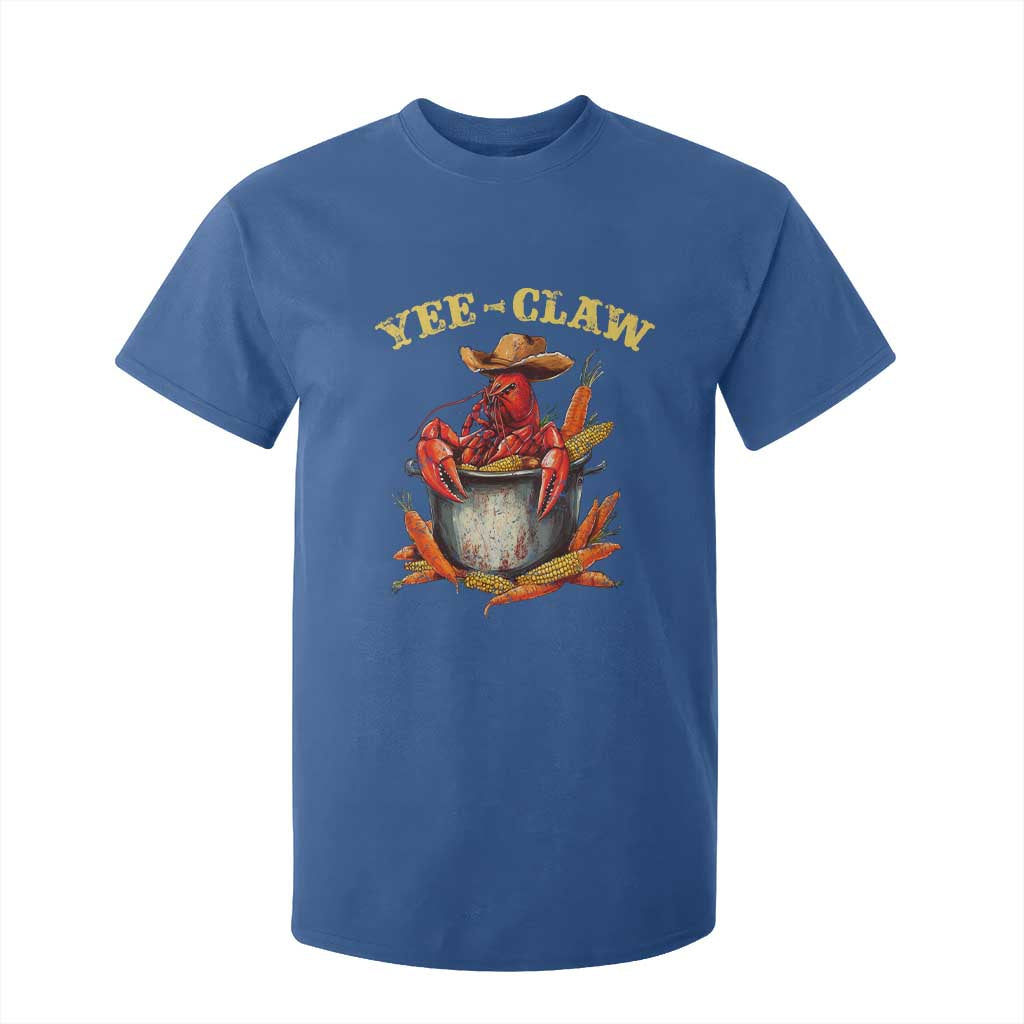 Funny Louisiana Crawfish Cowboy T Shirt For Kid Yee Claw Cajun Seafood TS11 Royal Blue Print Your Wear