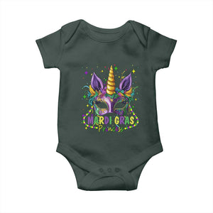 Funny Mardi Gras Princess Baby Onesie Unicorn Mask Party TS11 Print Your Wear