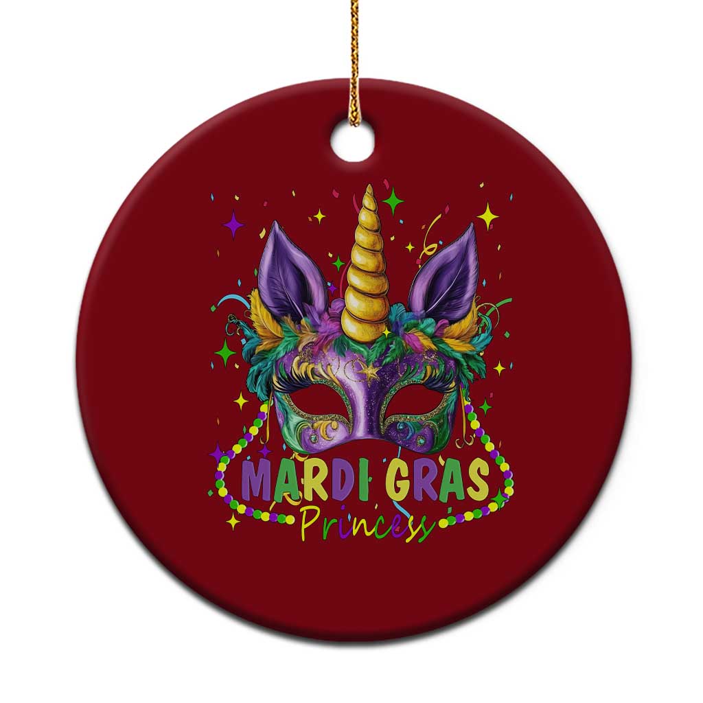Funny Mardi Gras Princess Ceramic Ornament Unicorn Mask Party TS11 1pc Red Print Your Wear