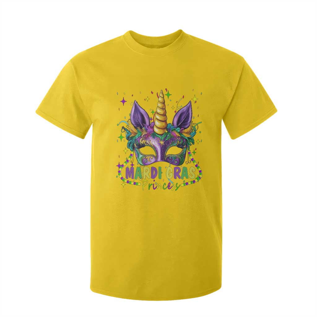 Funny Mardi Gras Princess T Shirt For Kid Unicorn Mask Party TS11 Daisy Print Your Wear