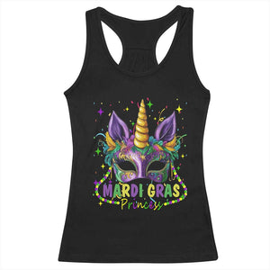 Funny Mardi Gras Princess Racerback Tank Top Unicorn Mask Party TS11 Black Print Your Wear