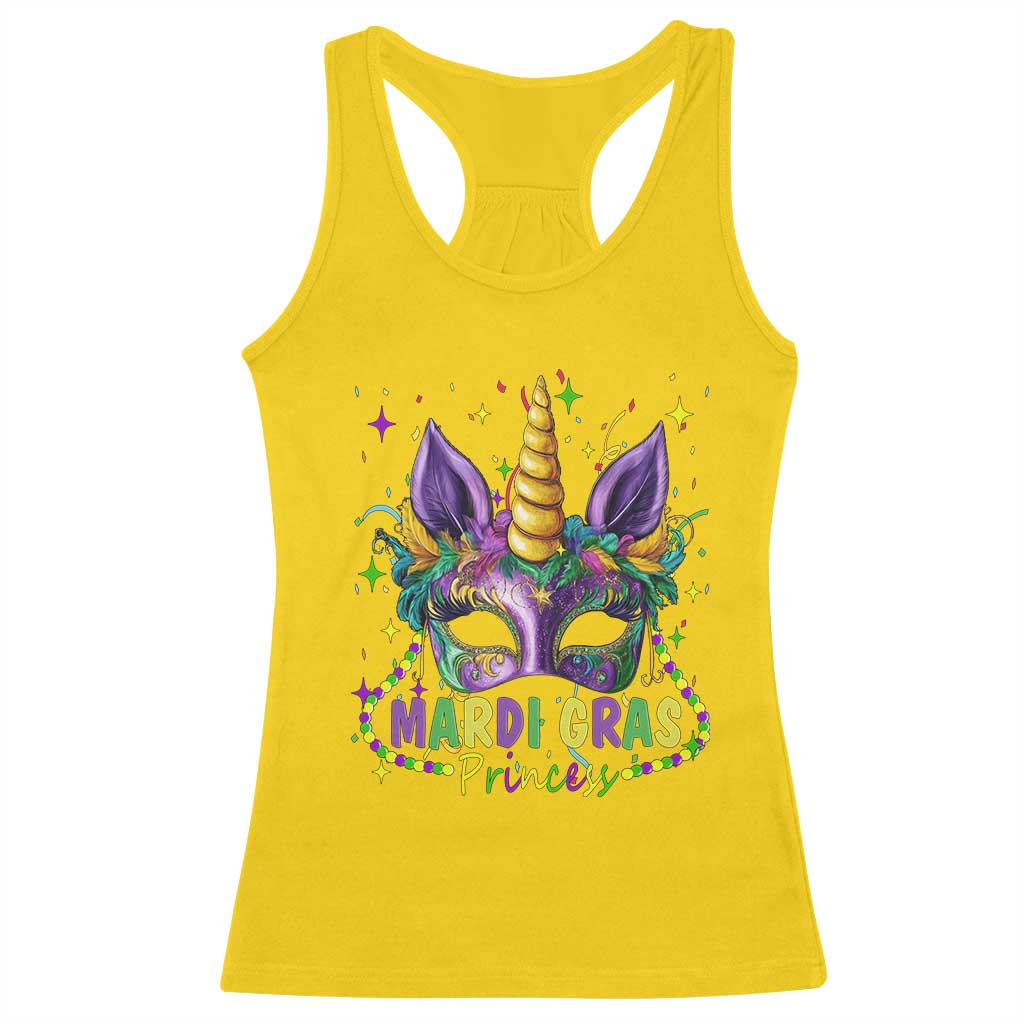 Funny Mardi Gras Princess Racerback Tank Top Unicorn Mask Party TS11 Daisy Print Your Wear