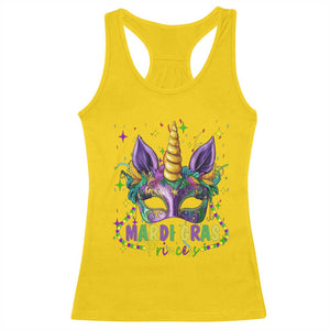Funny Mardi Gras Princess Racerback Tank Top Unicorn Mask Party TS11 Daisy Print Your Wear